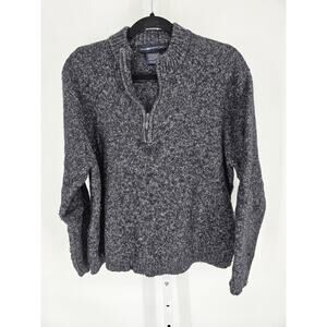 Exofficio Mens Sz XXL 1/4 Zip Wool Blend Sweater Gray